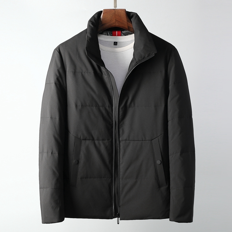 深八度冬季短装羽绒服 白鸭绒填充蓬松保暖 男式立领羽绒服外套男