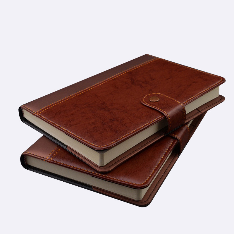 创意手账本小清新日记本大学生用复古计划本a5软皮本笔记本按扣包邮