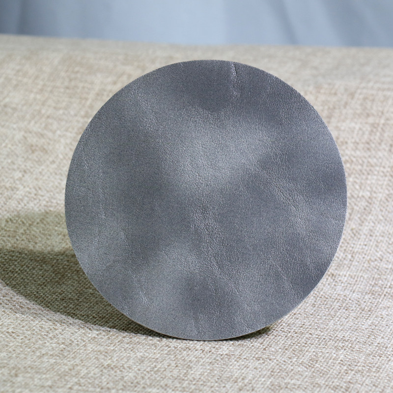 定制pu变色杯垫圆形餐垫隔热防水皮垫logo杯垫