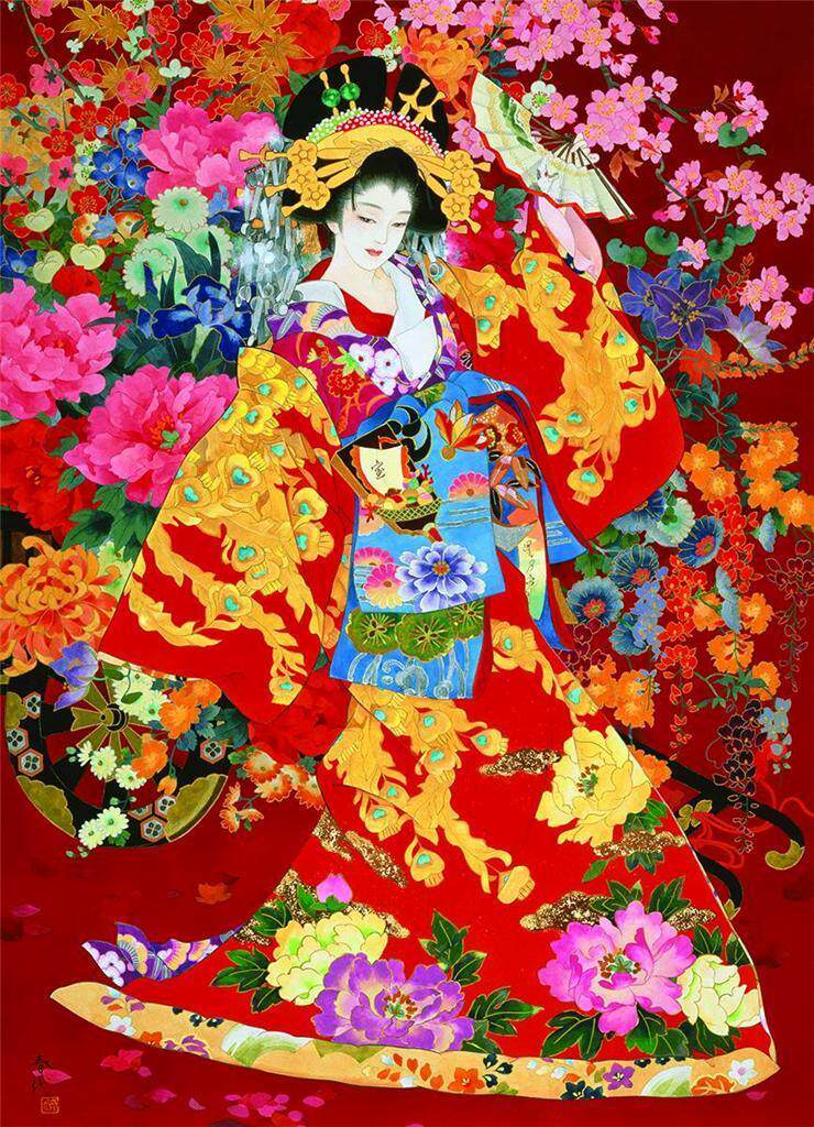 四季女神纸质拼图1000片成年减压大型益智世界名画穆夏进口品质