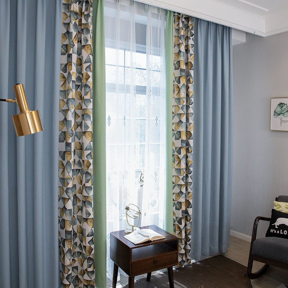 窗帘成品无缝拼接窗帘布布料清仓处理特价包邮成品窗帘