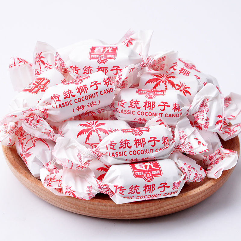 春光椰子250g水果糖硬糖批发散装糖果海南特产糖果