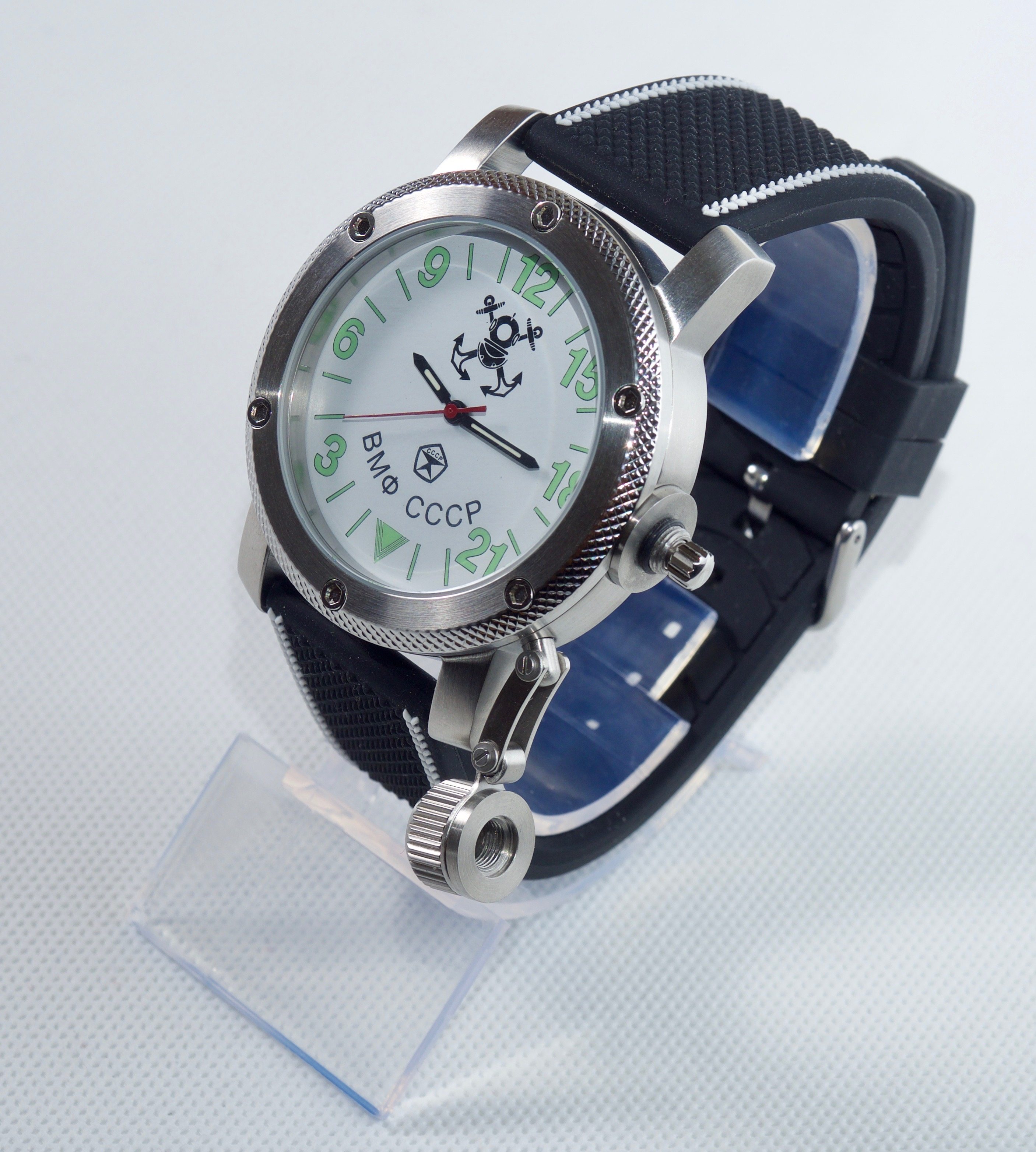 俄罗斯海军男表潜水员表盘硬汉自动自动机机械24小时欧美腕表