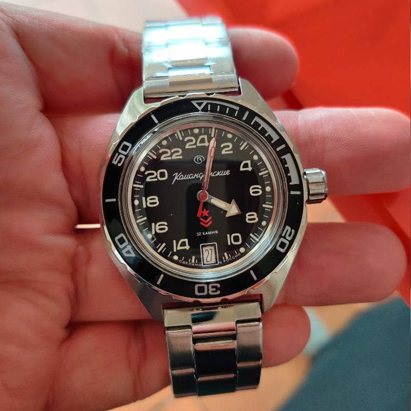 俄罗斯军表新指挥官自动机械表游泳24小时夜光防震休闲运动男表黑