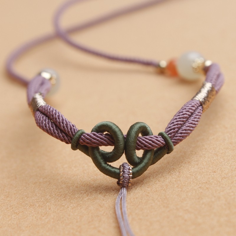 简雅吊坠挂绳男女挂件绳玉坠玉佩可调节文艺绳