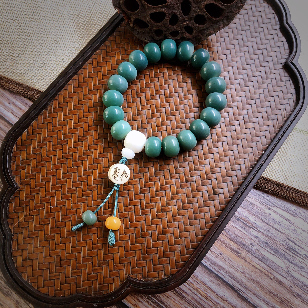 菩提天然阴皮风化根手串手持27颗提子佛珠手链手串