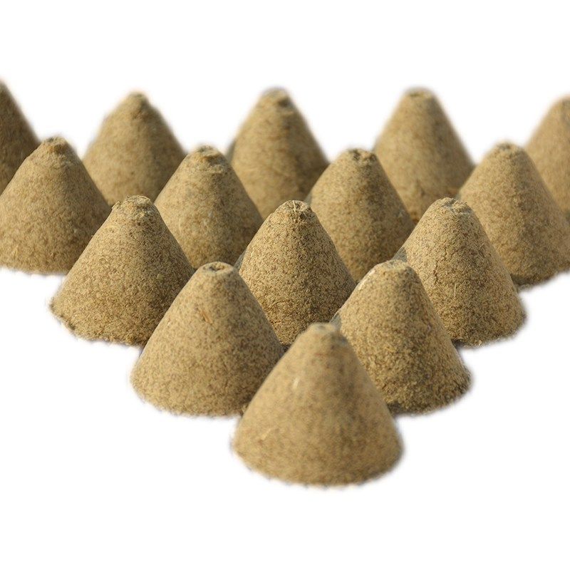 隔物灸锥形艾塔艾坨 艾壮贴五年陈艾绒艾堆条柱肚脐灸艾炷木托器