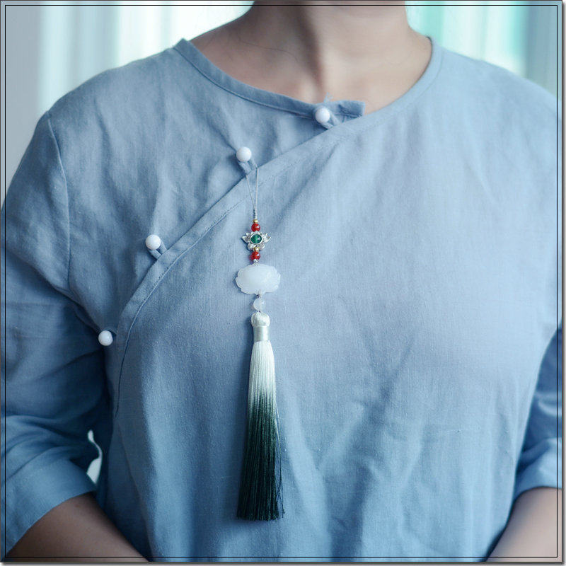 古缇挂饰挂件衣襟胸前旗袍服挂苏渐变创意穗褙胸针