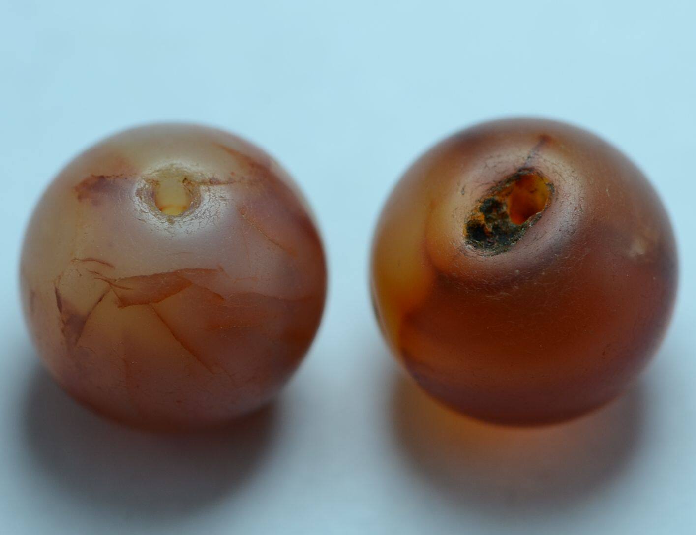 玛瑙老红珠子清代一对手饰吊坠真品古玩古董手链