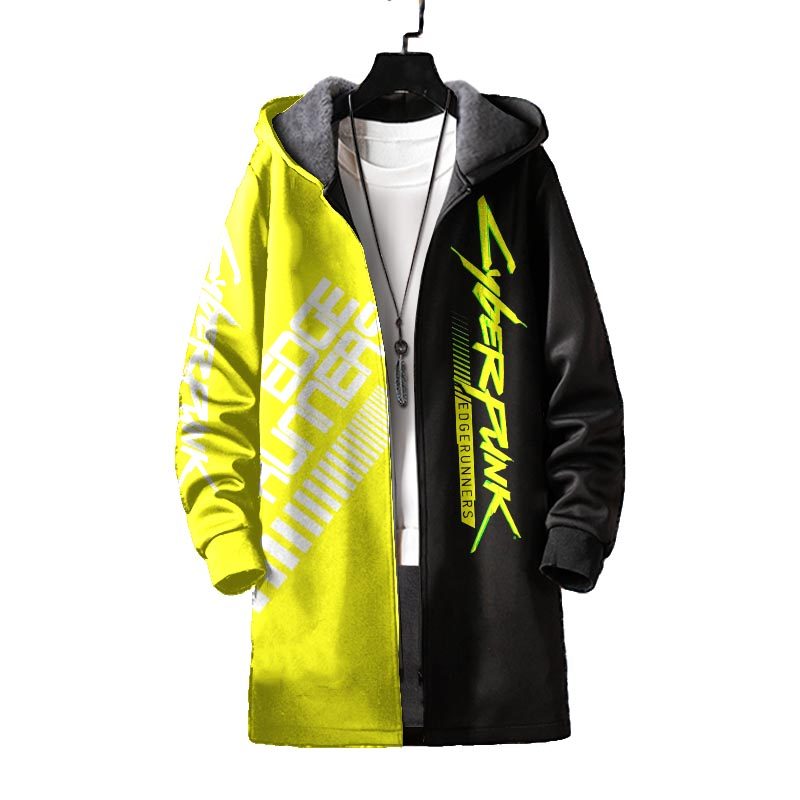 赛博朋克cyberpunk2077游戏周边风衣外套秋冬加绒保暖风衣