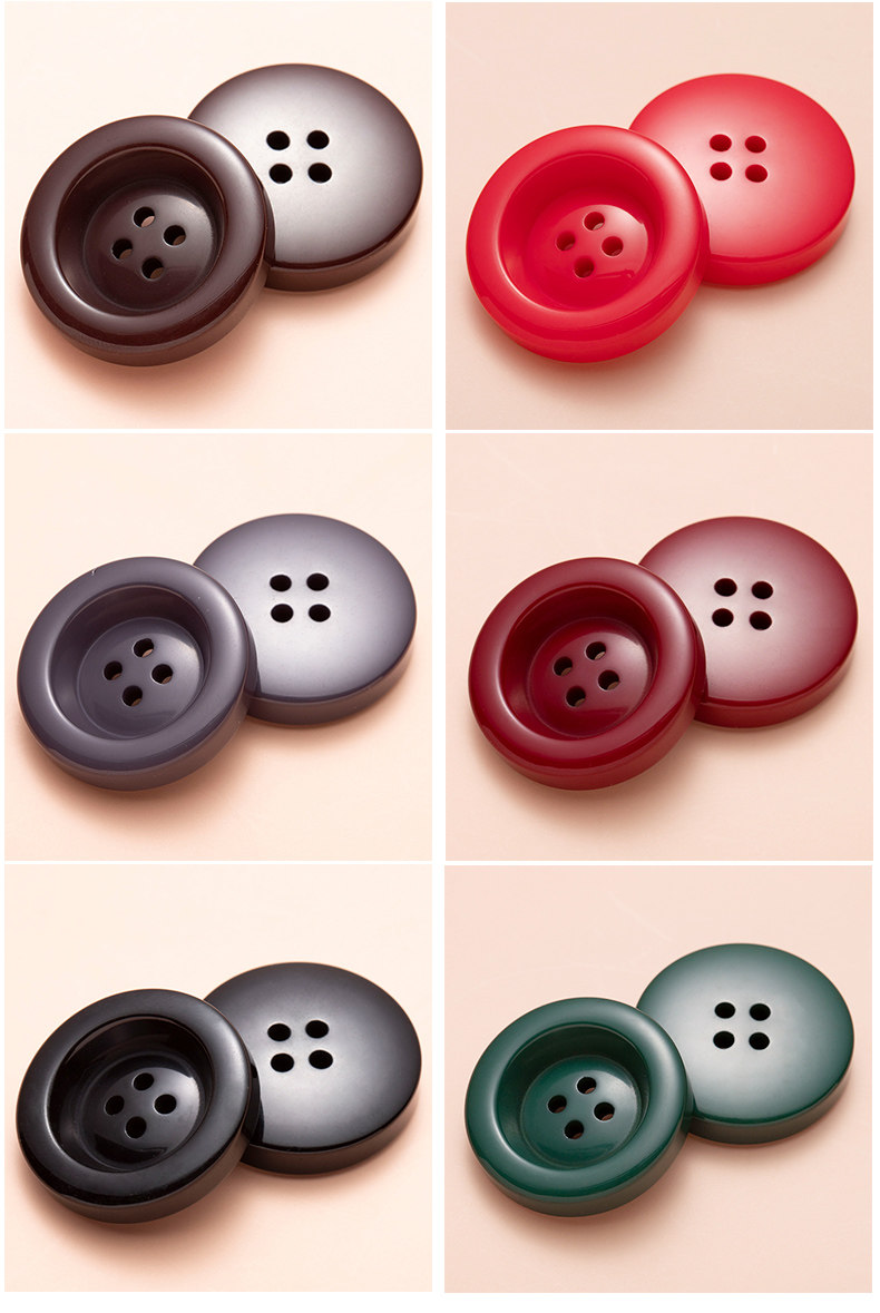 纽扣6颗彩色大衣风衣羽绒服通用男女女士大号纽扣