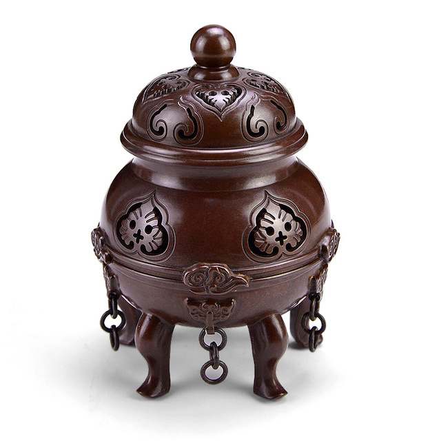 李杜五足帝王炉纯铜香炉家用室内盘香沉香熏香炉檀香炉禅意香薫炉