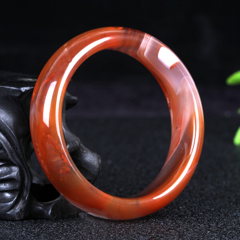 南红手镯天然凉山玛瑙大圈口内径55mm手镯