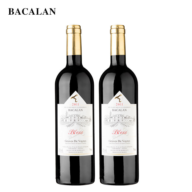 法国巴克克龙幸福赤霞珠干红葡萄酒750ml原瓶进口干红静态葡萄酒