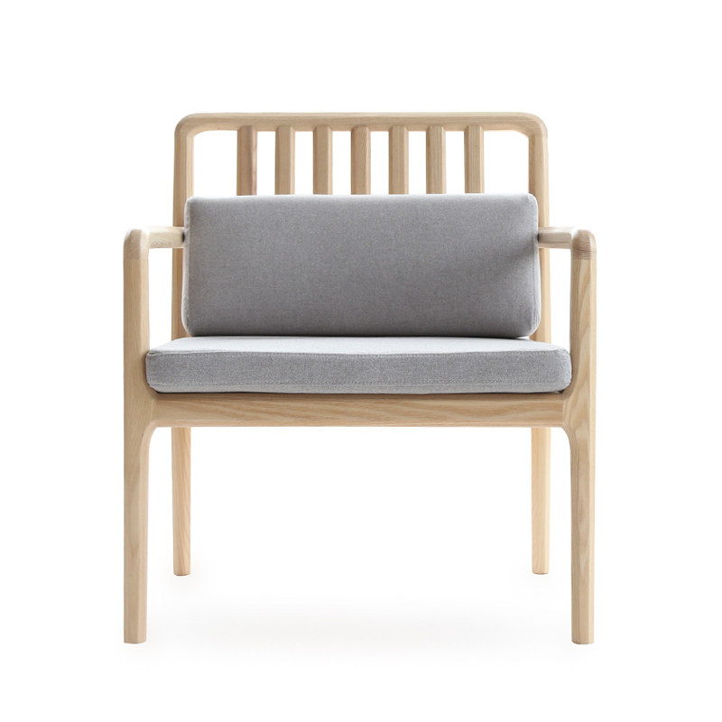 清木堂中式沙发单人现代简约原木实木新中式成人沙发椅