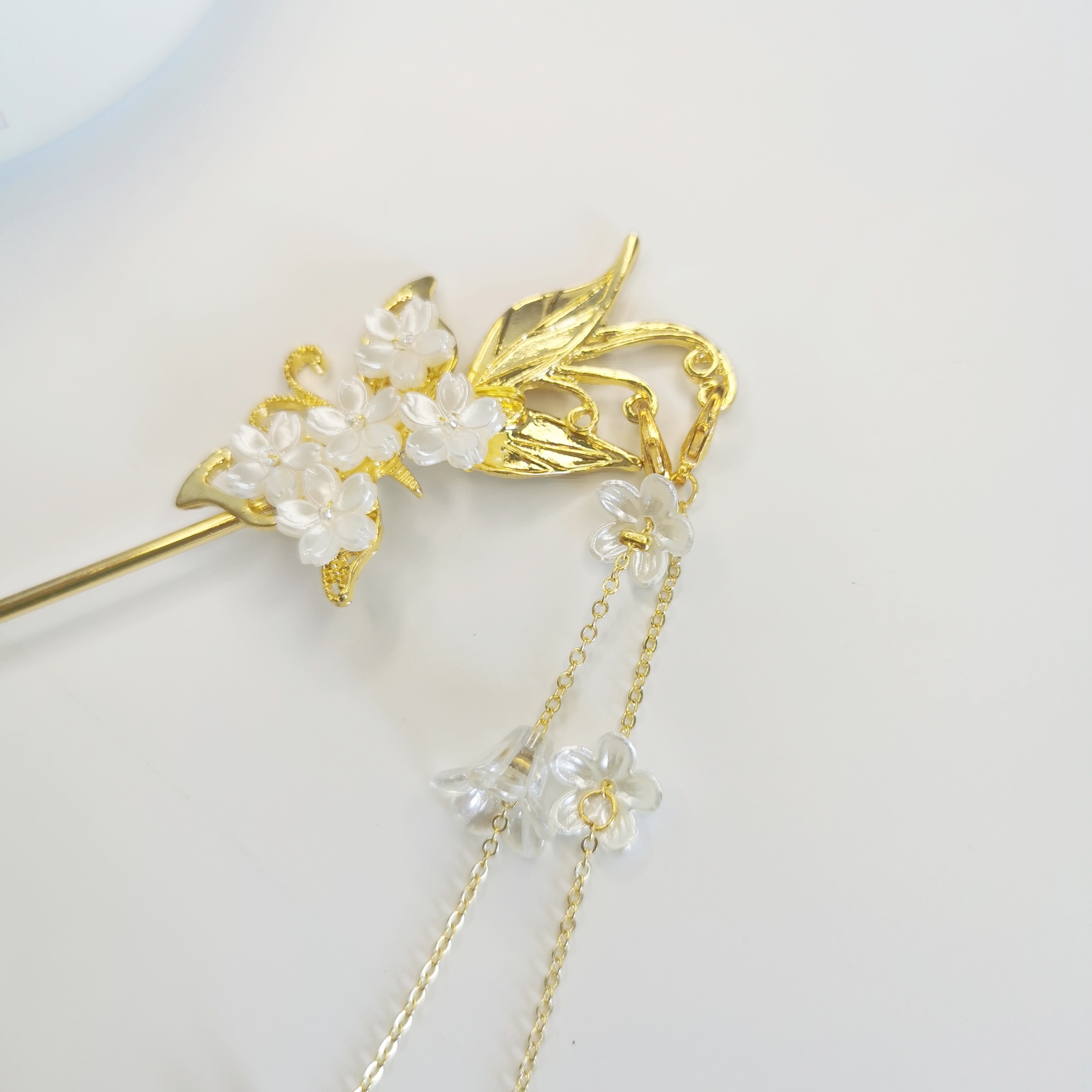 青丝原创汉服头饰蝴蝶步摇唐明制发簪流苏可拆卸发饰