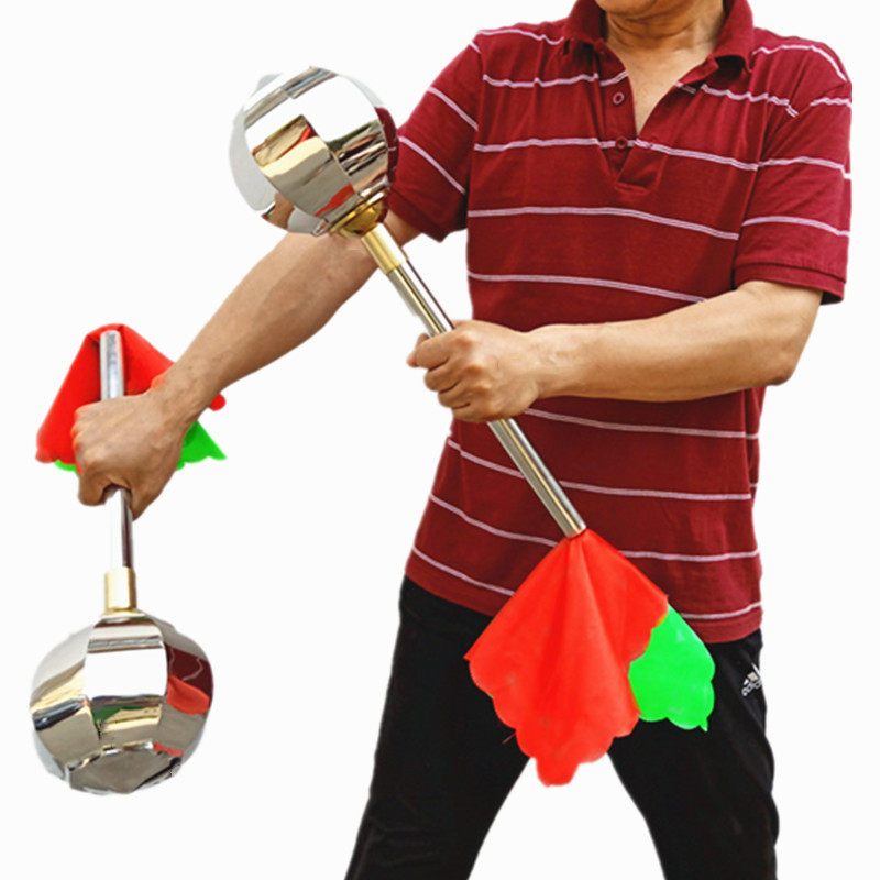 双锤武术表演不锈钢八棱西瓜锤李元霸混元儿童更多武术装备