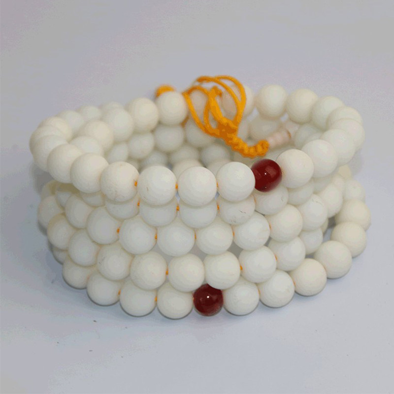 白色佛珠把玩用品师父菩提提子单珠燕尾挂珠佛珠