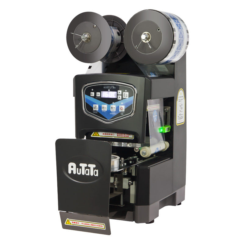 水精灵全自动奶茶商用封口机纸塑两用封杯机9095口径封口