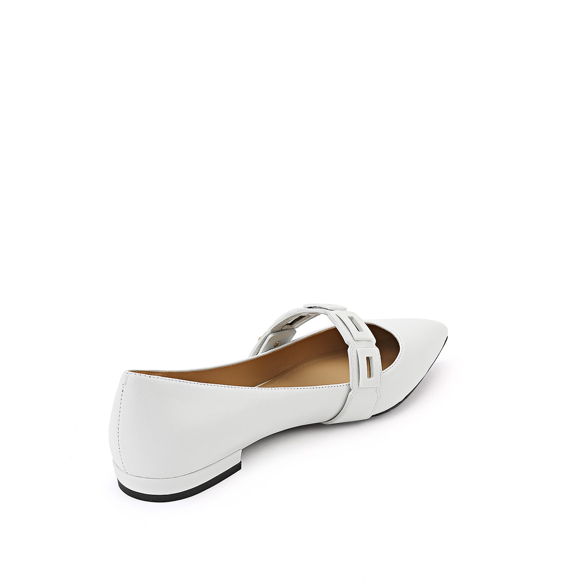 stellaluna女鞋春夏新款平底鞋浅口尖头金属搭扣单鞋