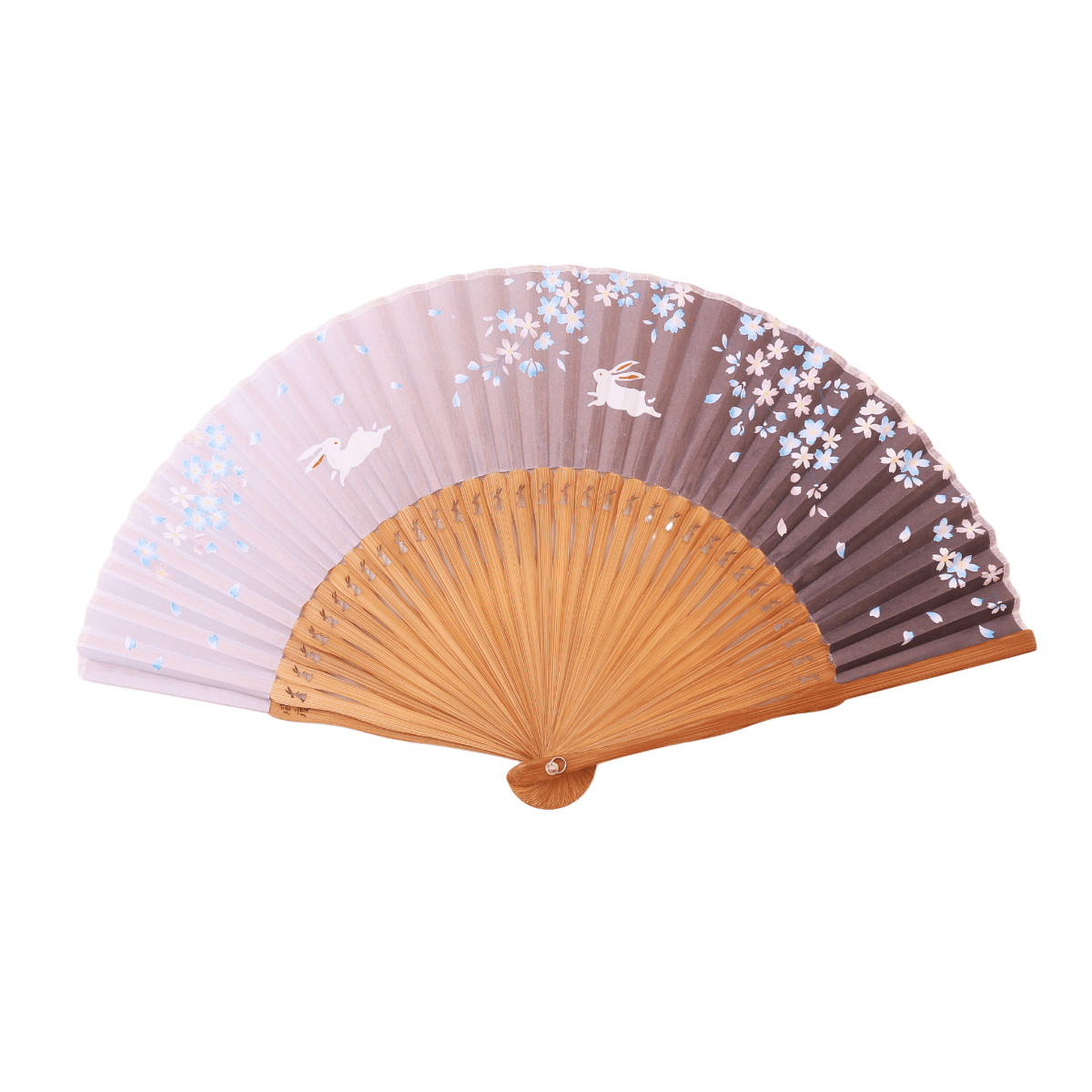 fan风度新年礼物高档丝绸折扇小兔子扇子配饰扇子