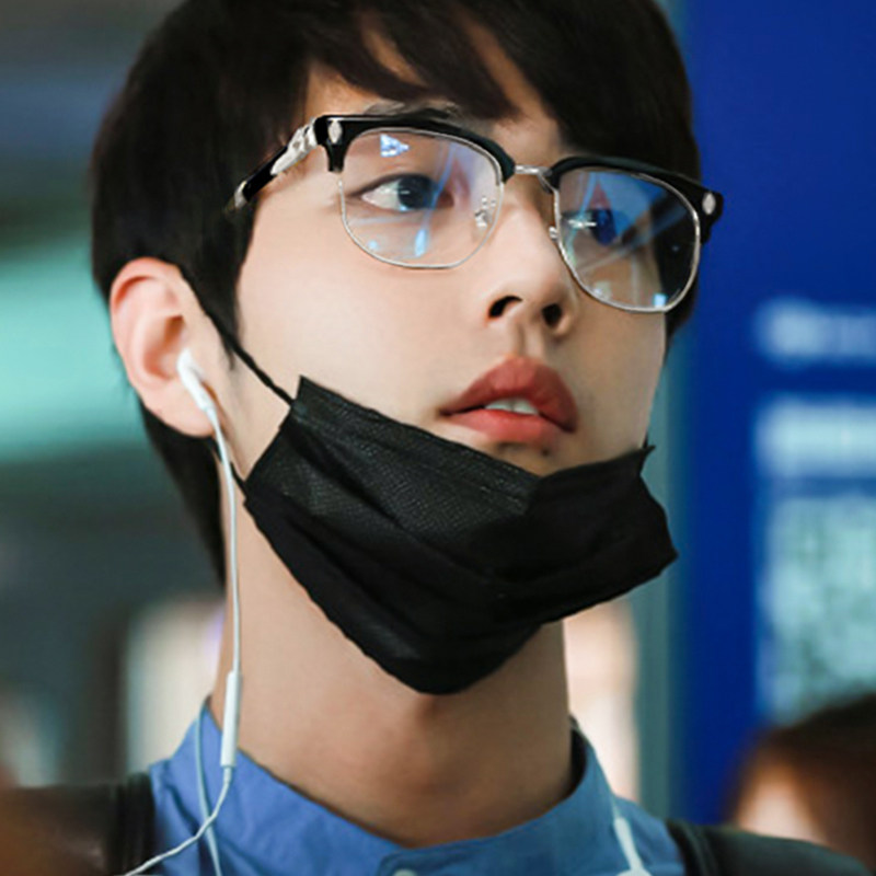 肖战同款眼镜框男潮半框复古护目平光防辐射防蓝光变色近视眼镜男