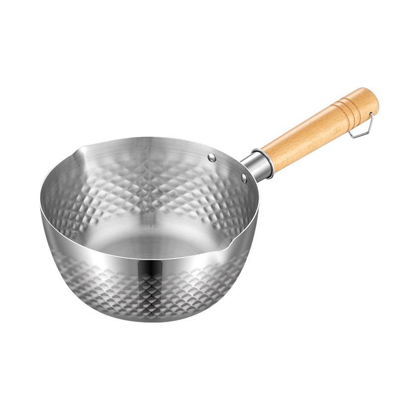 日式雪平锅304不锈钢雪花不粘锅日本家用热小奶锅婴儿宝宝辅食锅