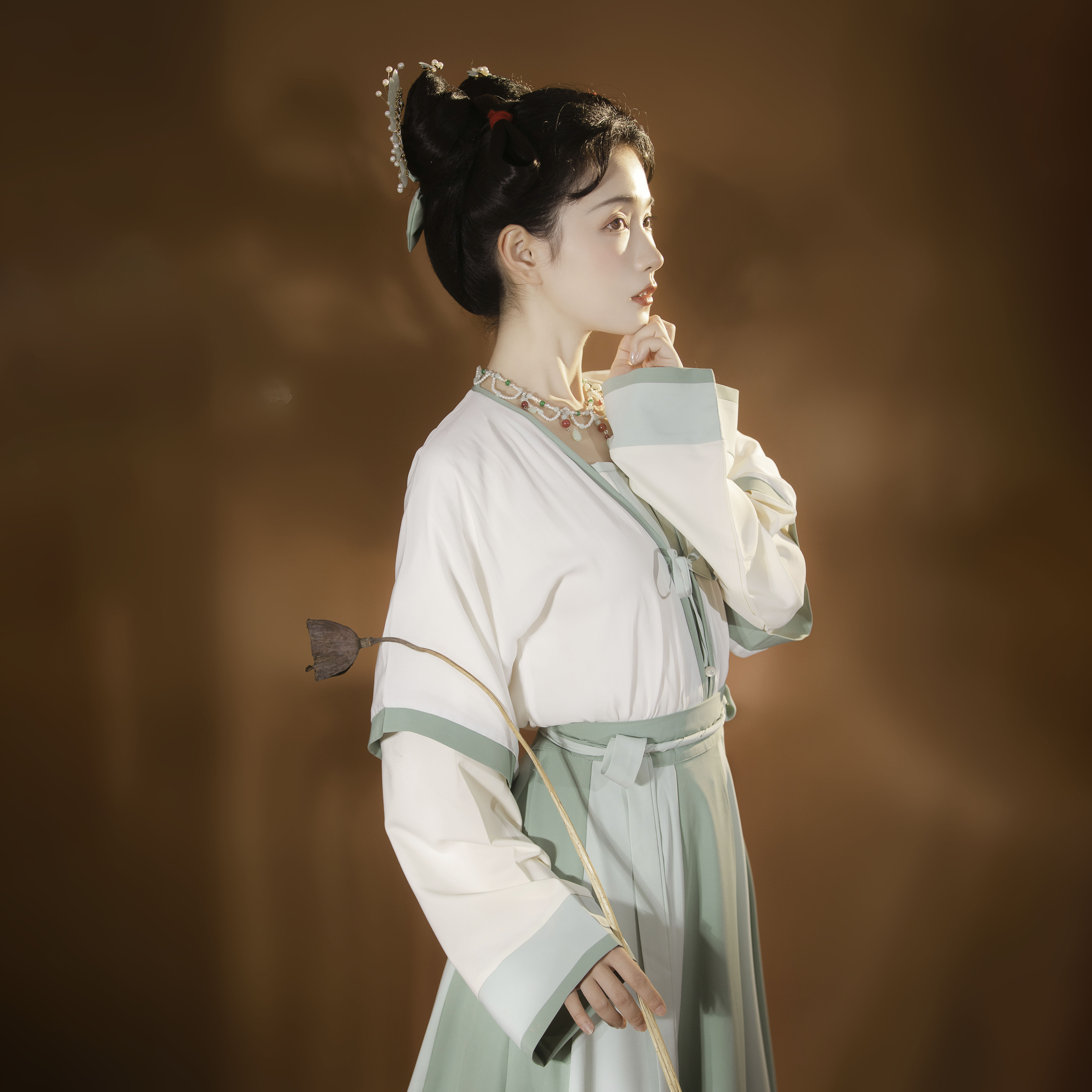 十二新款襟衫大襟圆领摆破半臂如故唐制唐汉服民族服装