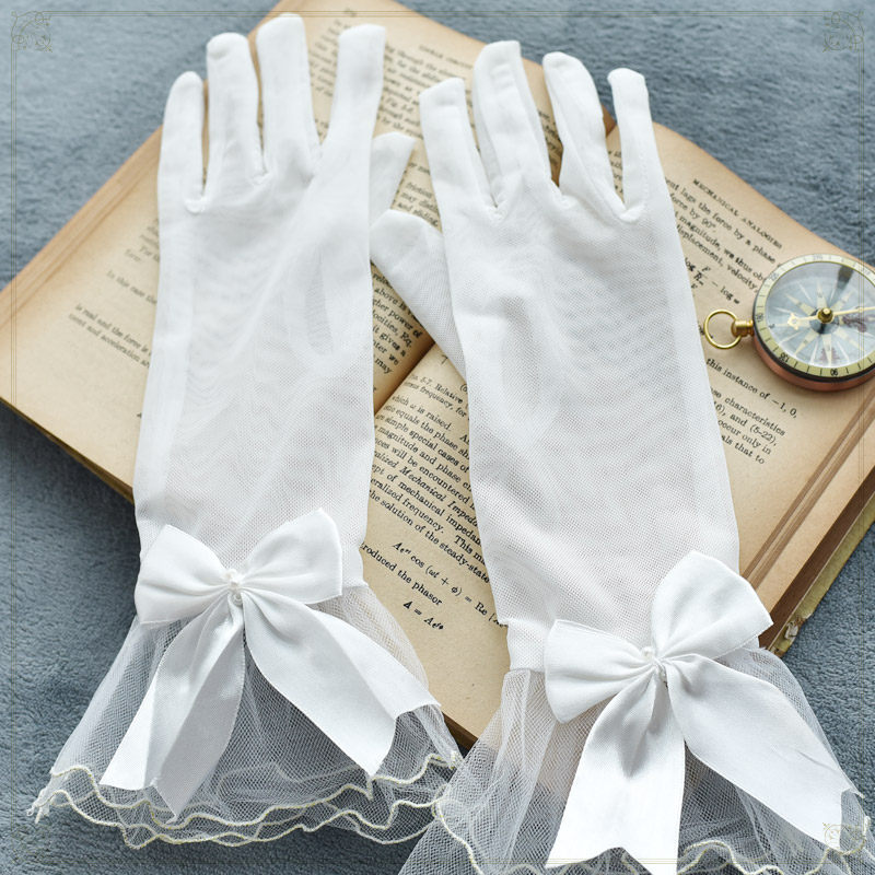 原宿暗黑洛丽塔lolita欧更花边手套女士朋克哥特手套