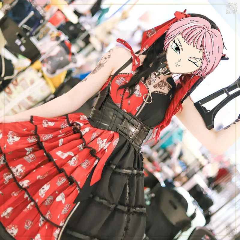 暗黑洛丽塔lolita外穿马甲束腰朋克哥特lo配件塑身腰封