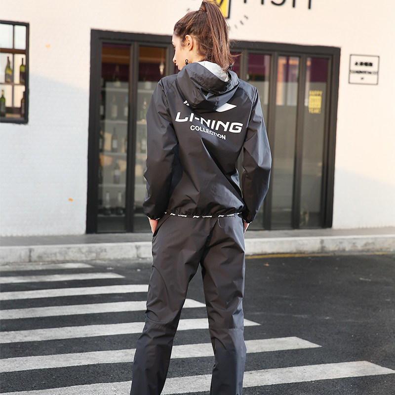 正品李宁暴汗服女上衣排汗服女运动发汗健身服降体服出汗上衣秋冬