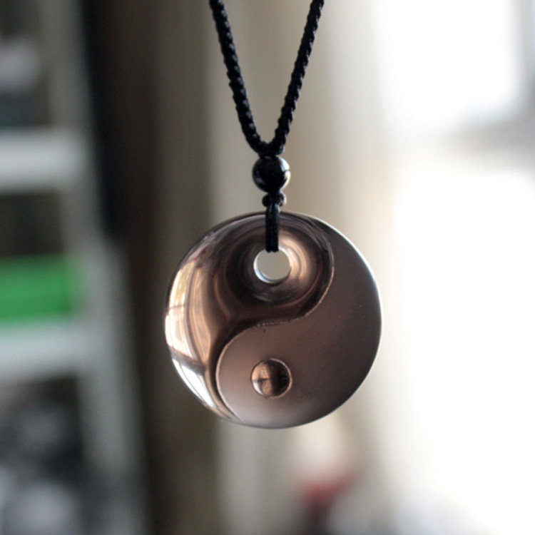 曜石千蕊天然冰种太极吊坠平安扣毛衣链男女款项坠