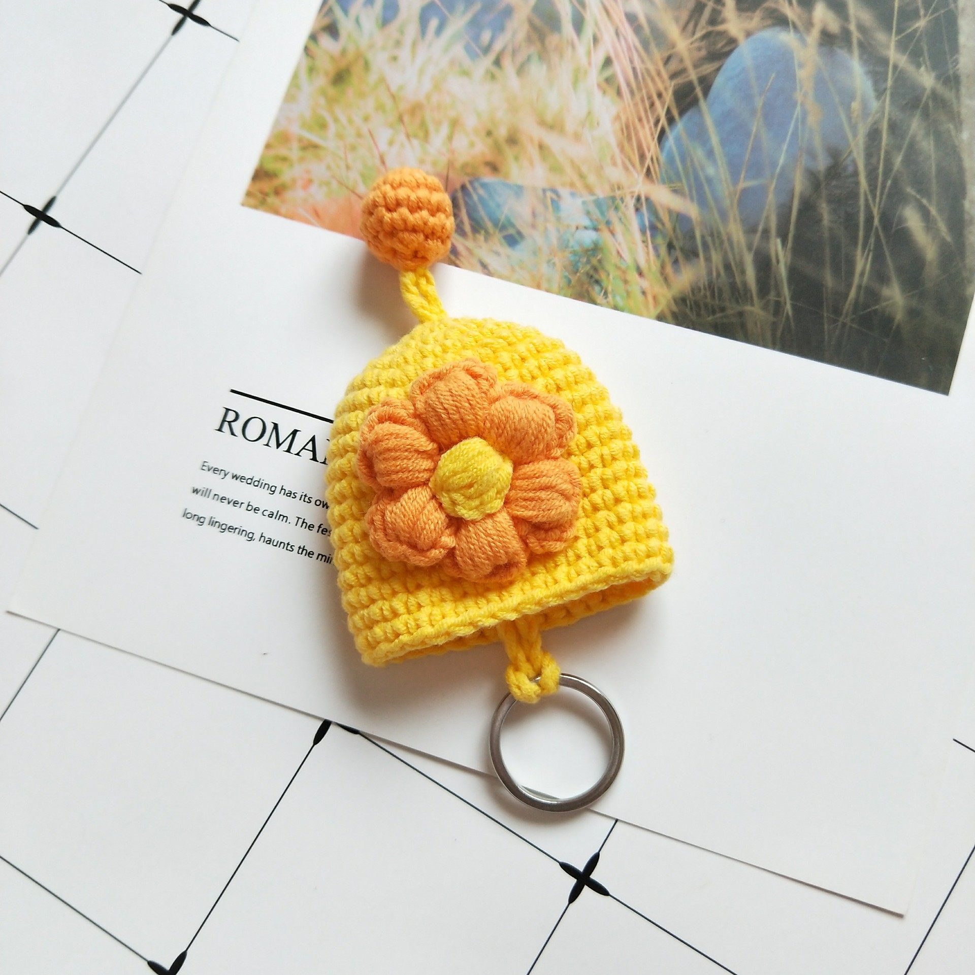 材料小燕钩织小屋钥匙包diy手工钩针编织毛线毛线