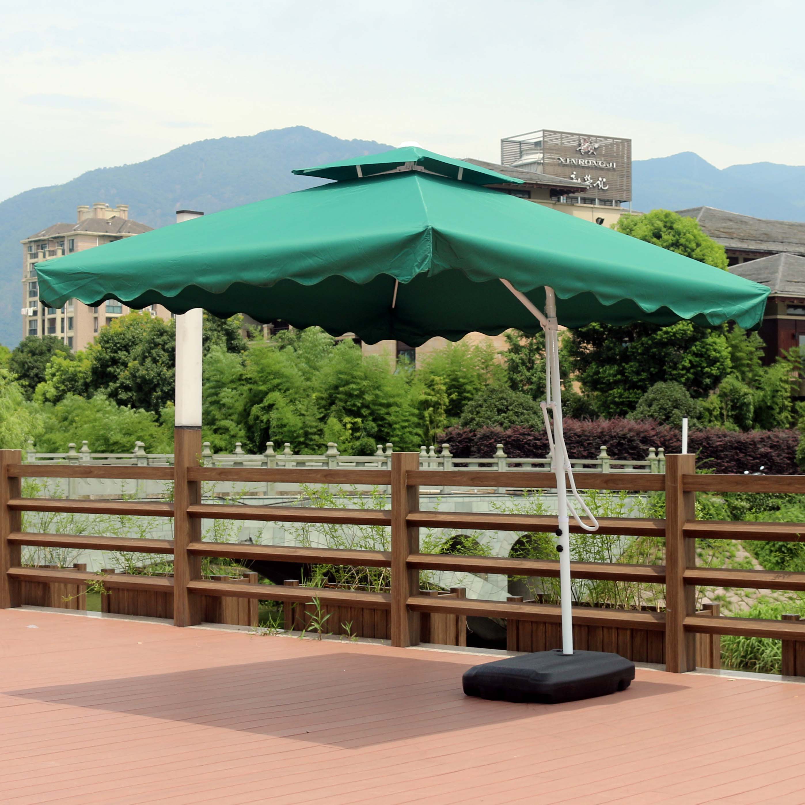 底座注水奥维堡户外遮阳伞灌沙香蕉扳手水箱移动伞坐