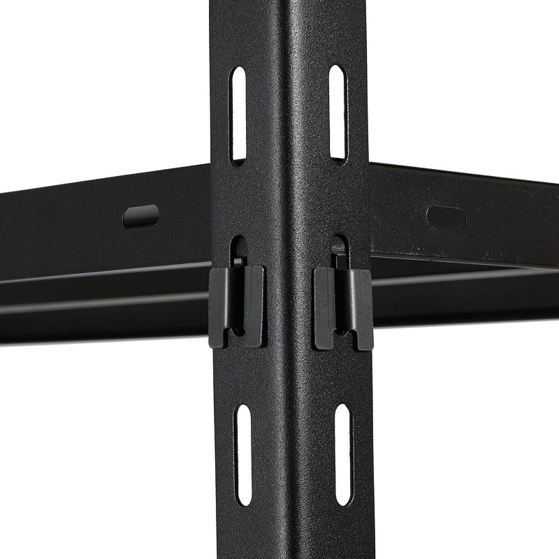 黑色多层货架仓库储物架家用阳台置物架铁架子货物架多功能展示架_双