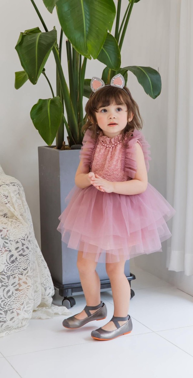 现货馨逸童话韩国进口babydoll2019夏女童女童珍珠蕾丝连衣裙