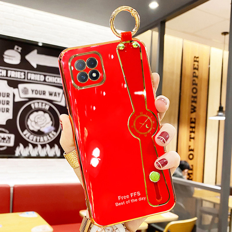 oppo a72保护套全包镜头a72高档腕带支架挂绳本命年红色潮牌a72新款