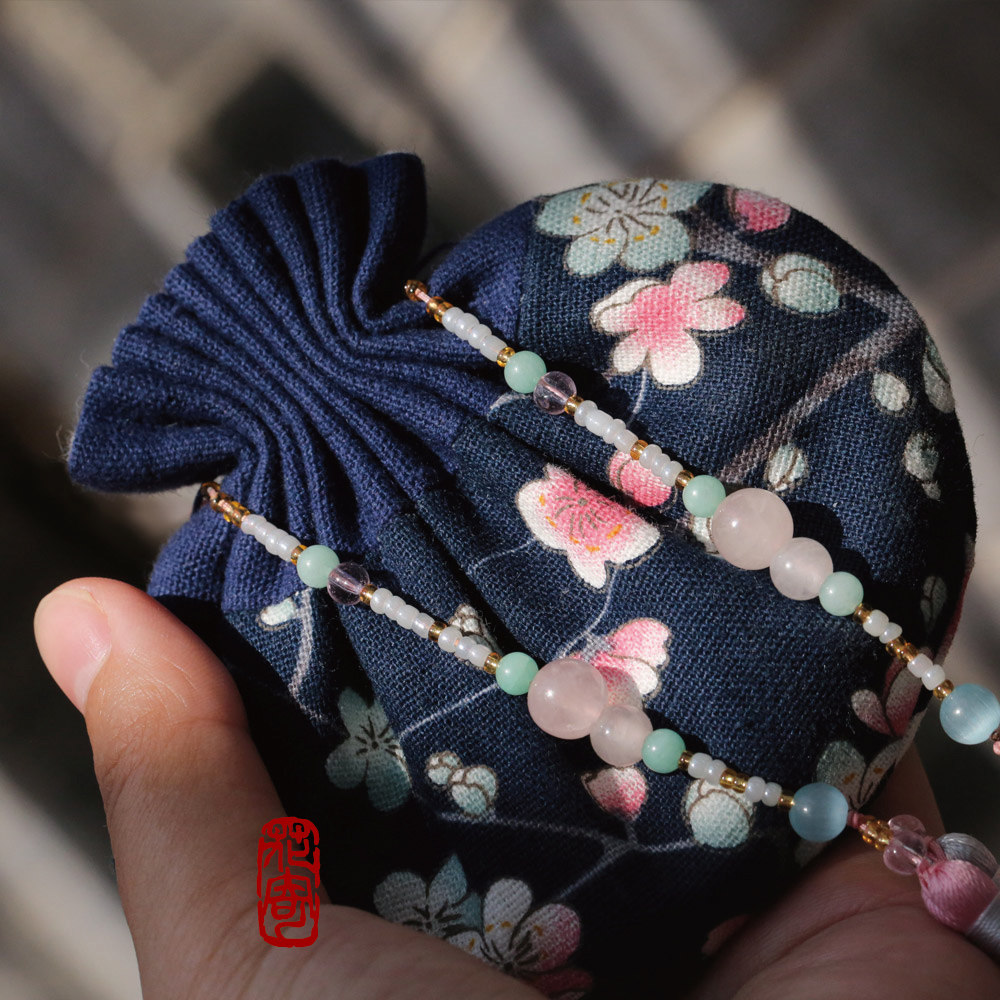 花寄 小仙梅diy手工缝制香包自制材料包古风流苏荷包创意生日礼物