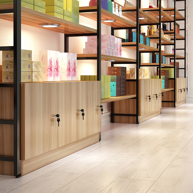 货架展示架货柜多层美容院产品展示柜陈列柜化妆品展柜超市多功能
