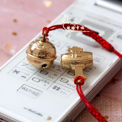 正品日本浅草寺招财福聚守福禄小铃铛御守护身手机挂件