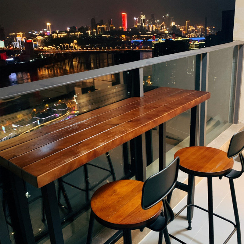 桌椅阳台小桌户外休闲防腐木桌组合三件套装桌椅套件