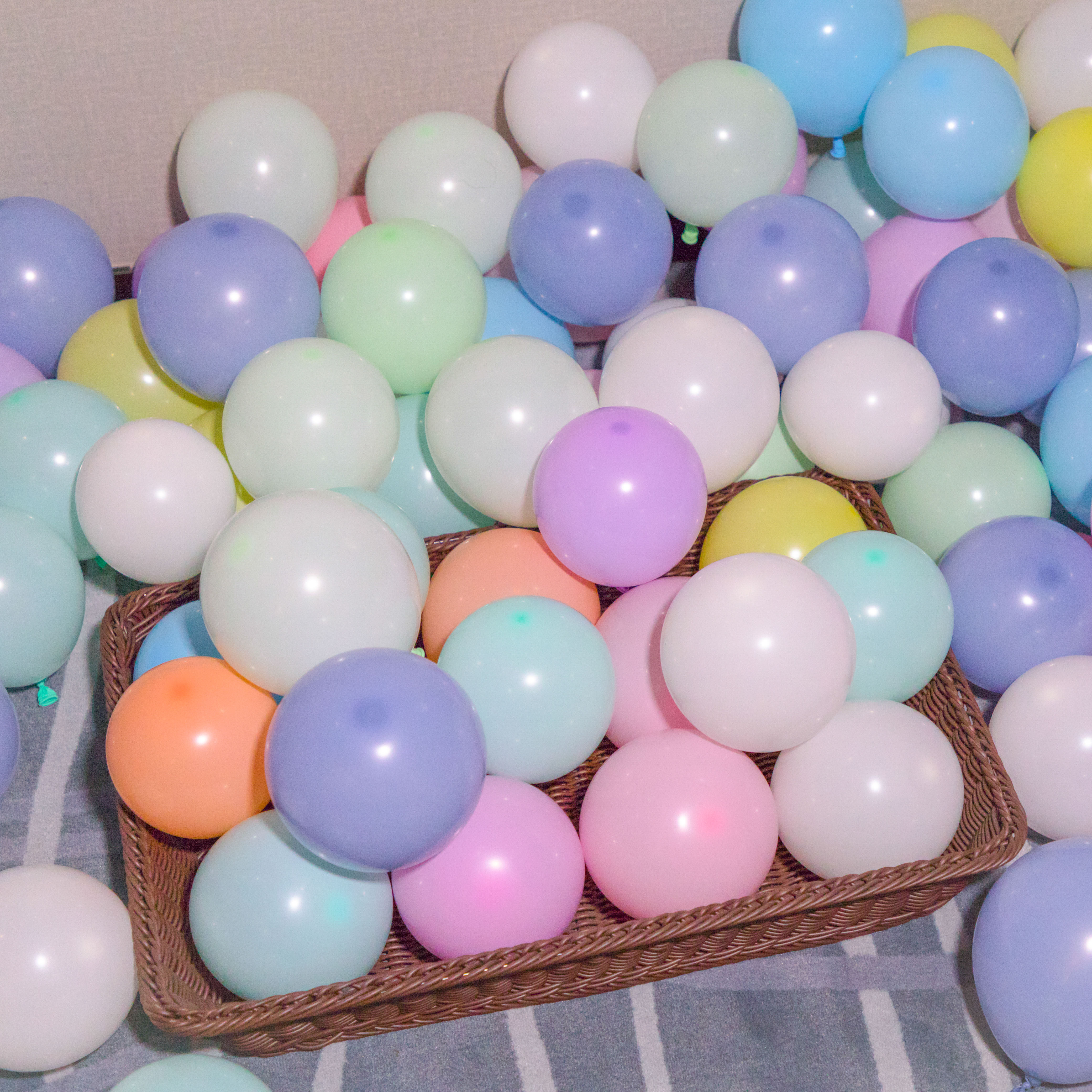 5寸马卡龙气球小号圆形糖果色婚礼生日派对粉色气球
