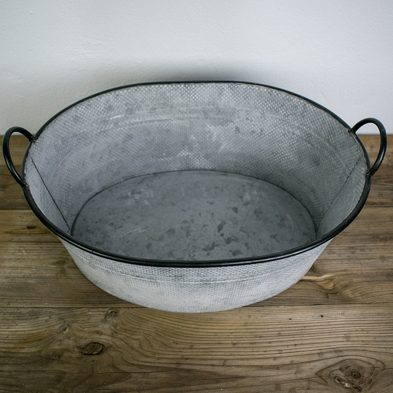 外贸铁艺复古鲜花大铁盆户外阳台大号花器影楼花盆