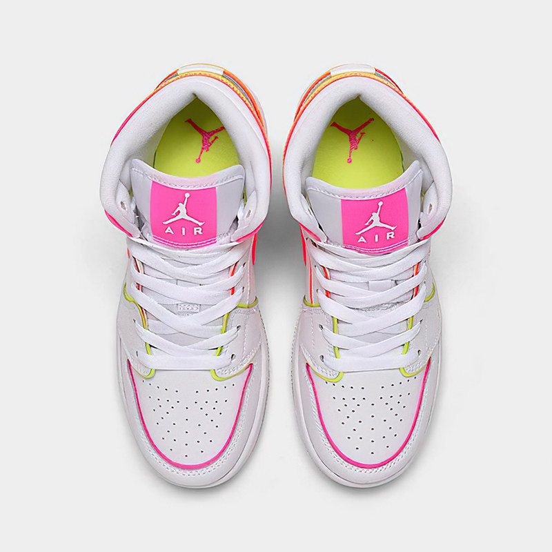 洛城airjordanmidaj1糖果糖果果果冻水晶底篮篮球鞋