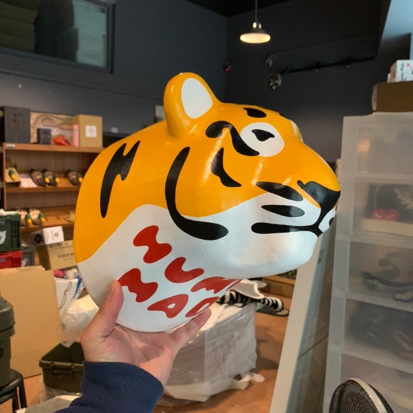 壁挂日潮摆件 挂墙饰品 humanmade老虎头白虎壁挂nigo同款 居家软装