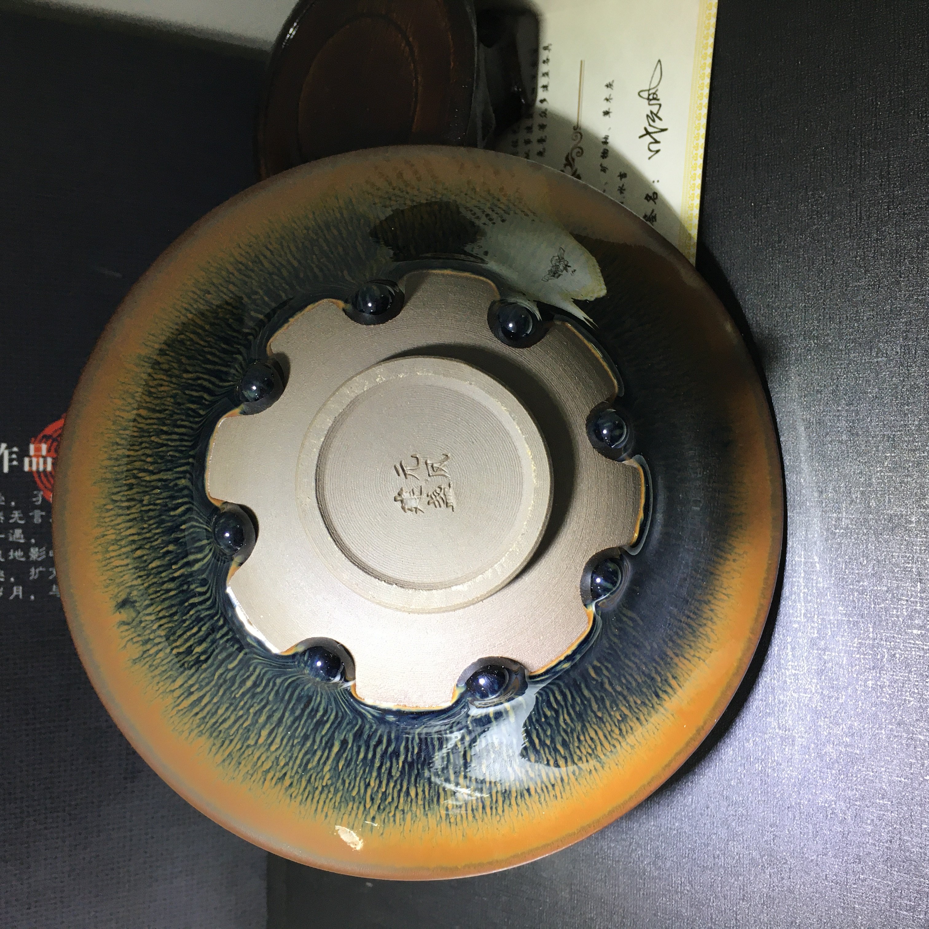 建阳叶元凤大撇口八釉泪兔毫建盏叶礼旺同款中式宫廷茶杯