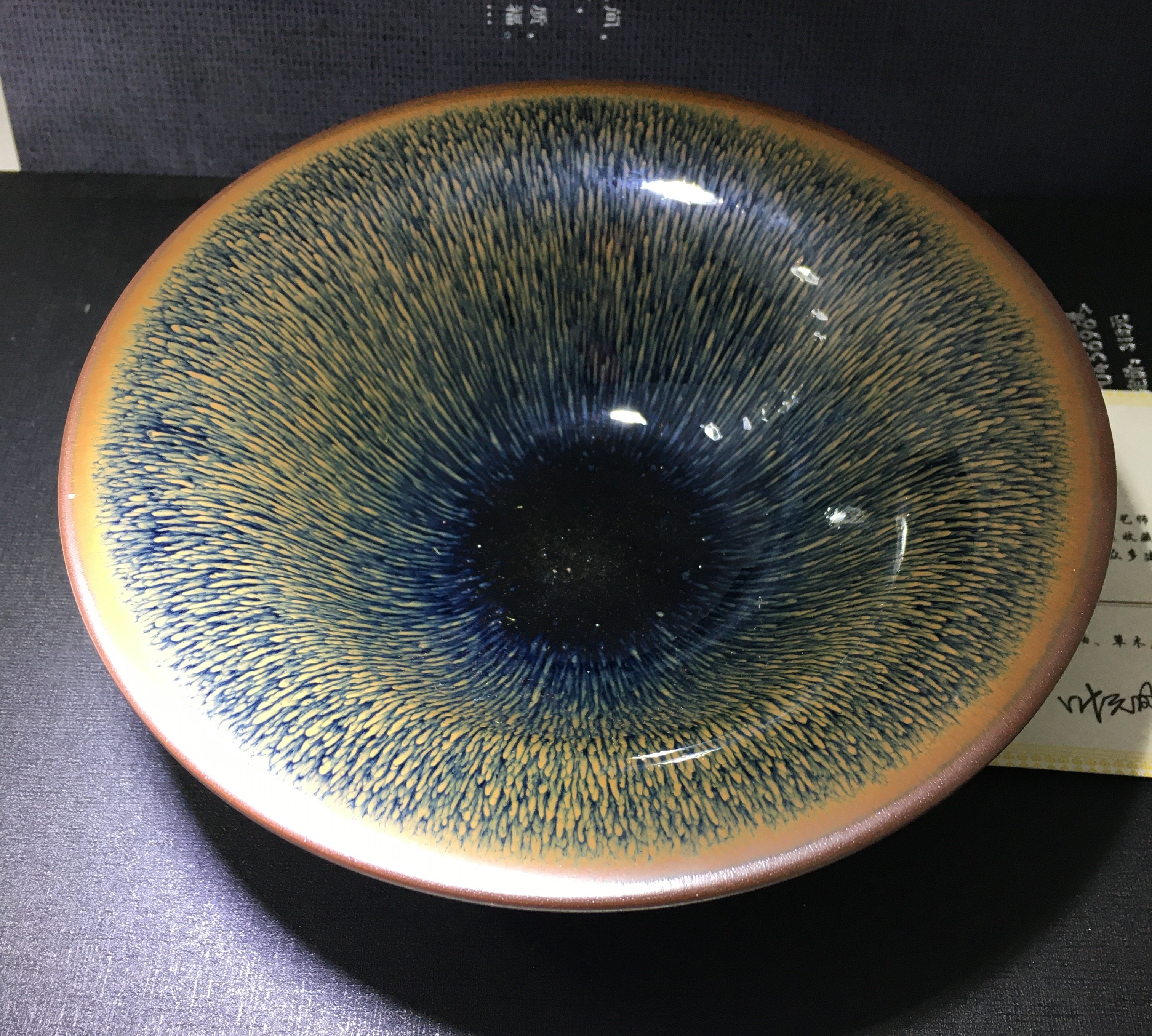 建阳叶元凤大撇口八釉泪兔毫建盏叶礼旺同款中式宫廷茶杯