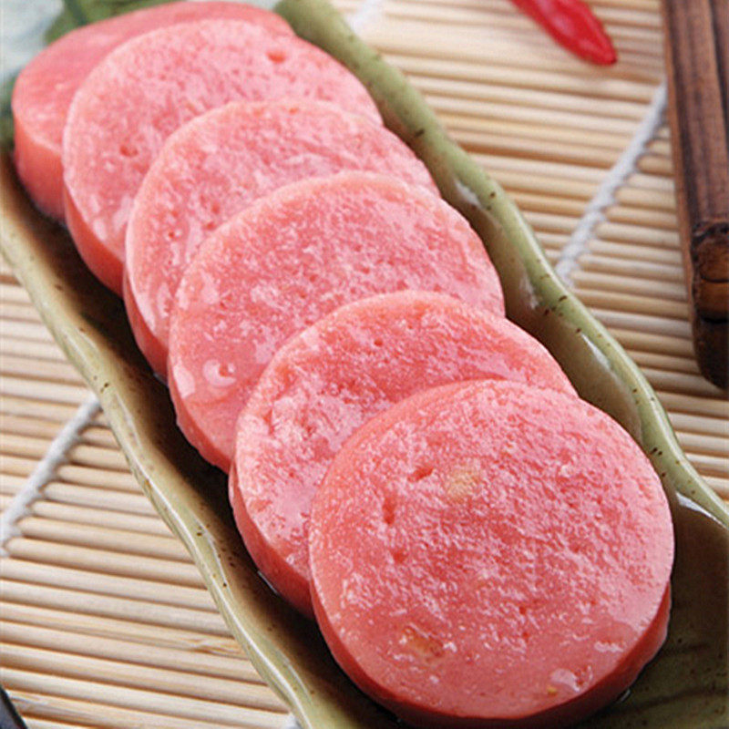 火腿切片鸡肉30片手抓寿司披萨三明治圆形商用包装即食肠类