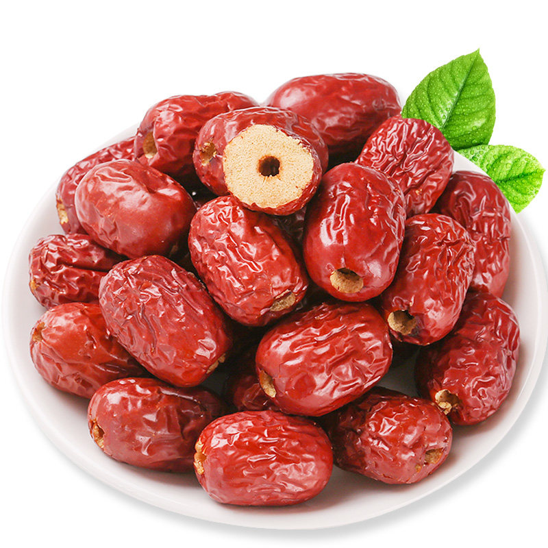 奶枣原料新疆若羌去核红枣软枣无核无籽空心枣类制品