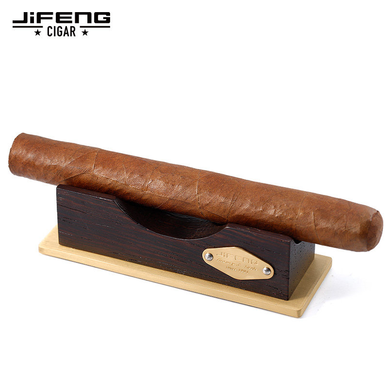jifeng小巧金属纯铜不锈钢1916限量版季风鸡翅红木雪茄烟托展示架